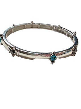 Periwinkle by Barlow Silver Tone Starfish Beachy Coastal Stretch Bracelet-7 in